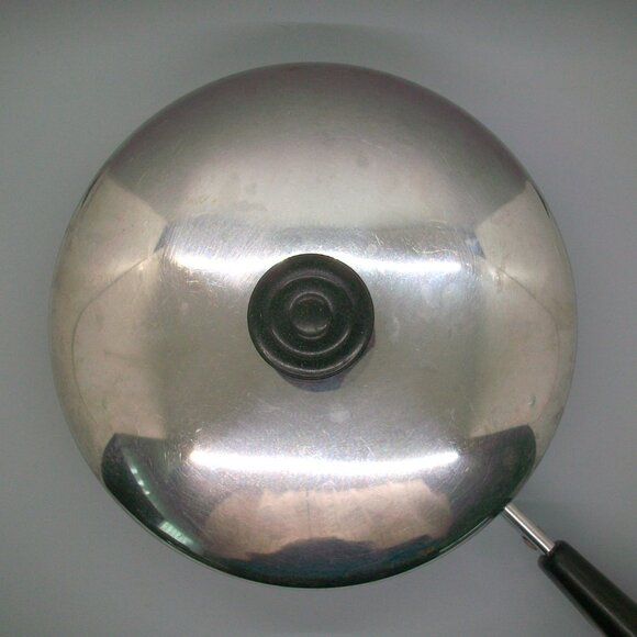 Vintage Revere Ware Copper Clad 8" Skillet Fry Pan with Lid - Picture 5 of 9